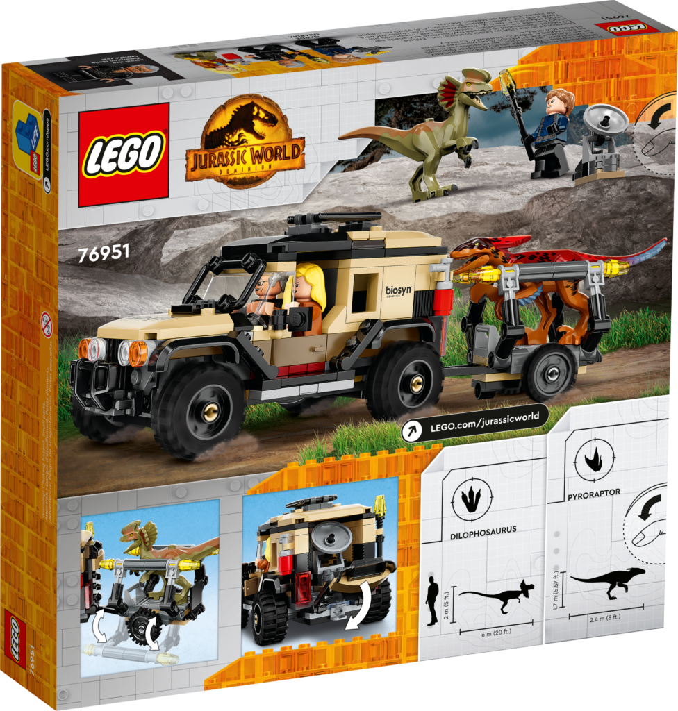 LEGO Jurassic World 76951 Pyroraptor Dilophosaurus Transport 6