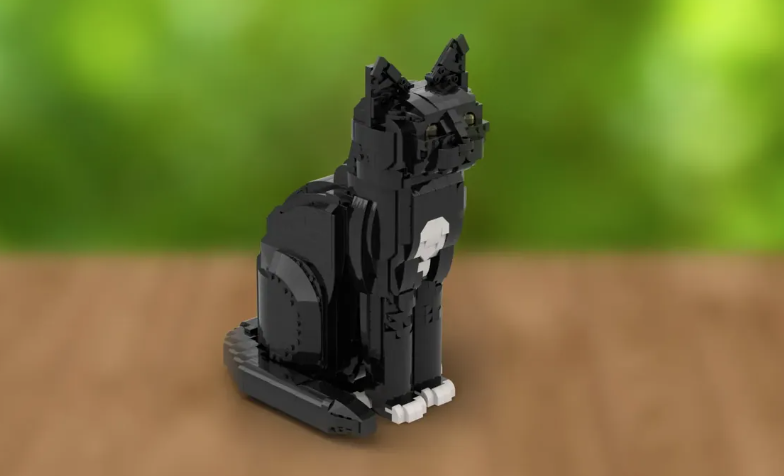 LEGO Ideas Damian Andres black and white cat