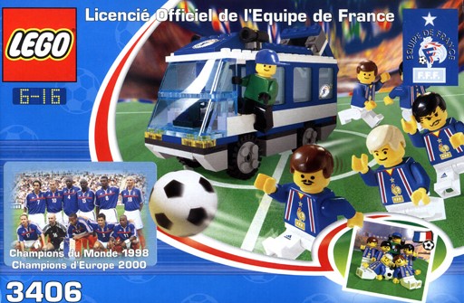 lego sports 3406 french team bus
