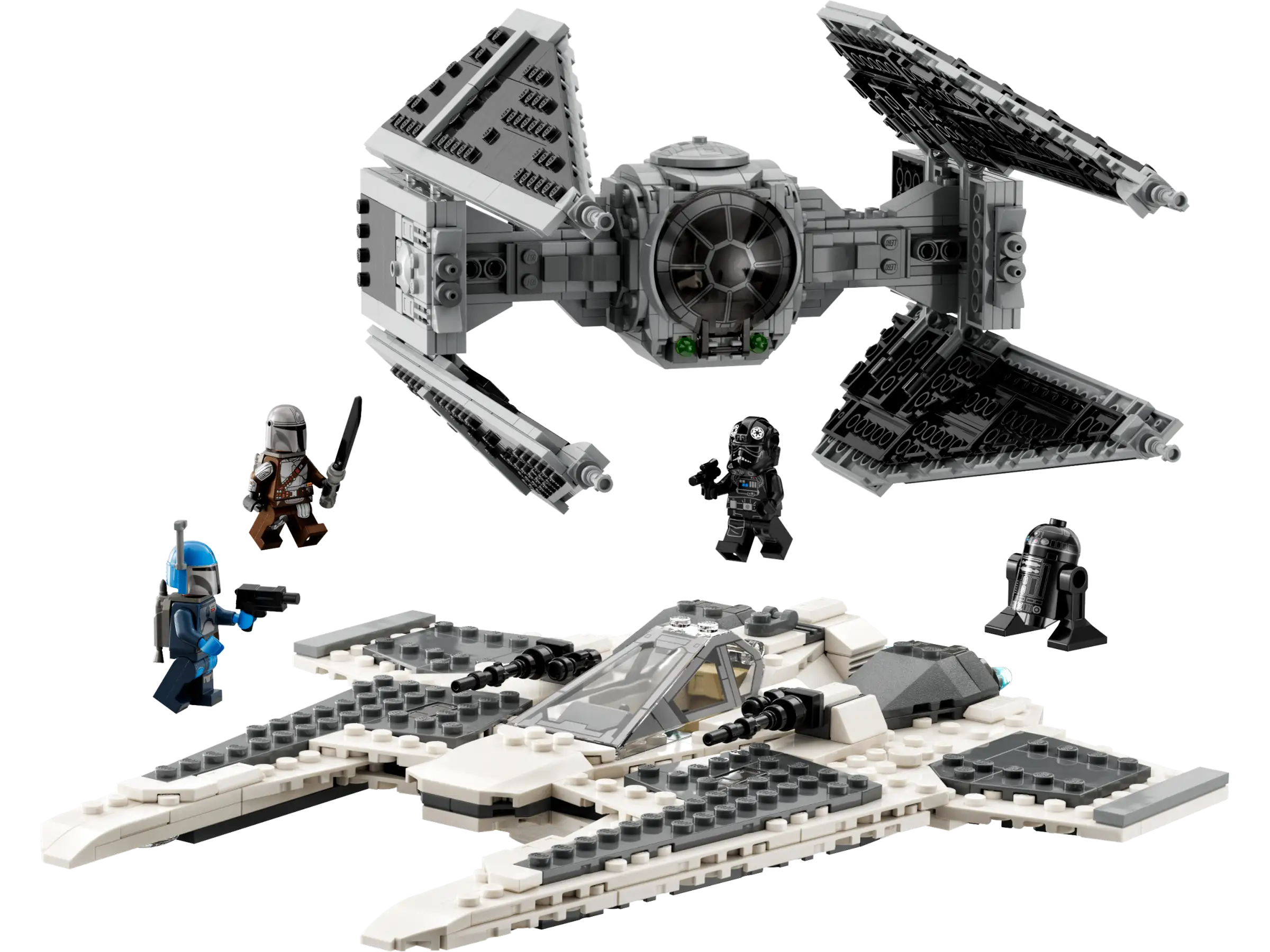 LEGO Star Wars 75348 Mandalorian Fang Fighter vs. TIE Interceptor 1