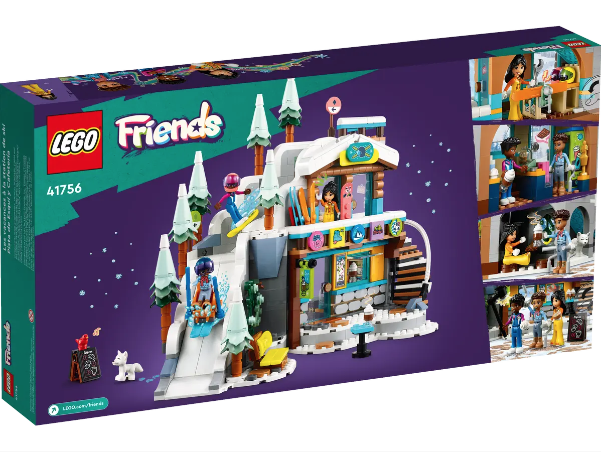 LEGO Friends 41756 Holiday Ski Slope and Cafe box back