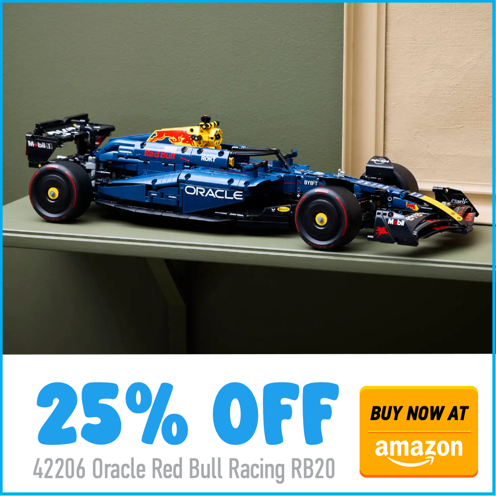 LEGO Technic 42206 Oracle Red Bull Racing RB20 Amazon 25 off deal card
