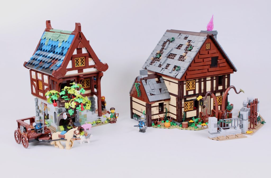 LEGO Ideas 21325 Medieval Blacksmith 21341 Disney Hocus Pocus The Sanderson Sisters Cottage comparison 5 1024x674