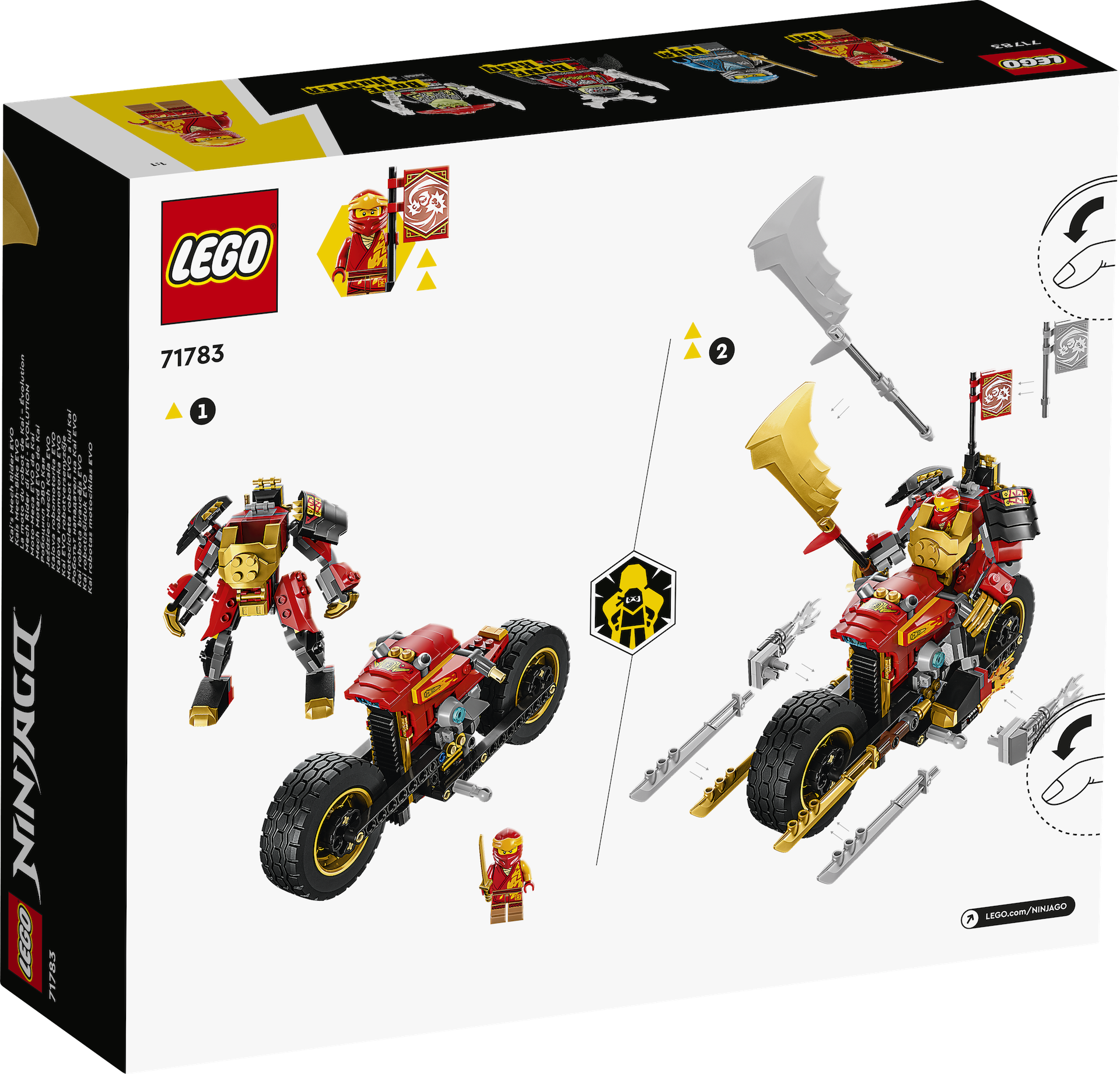 LEGO NINJAGO 71783 Kais Mech Rider EVO 2