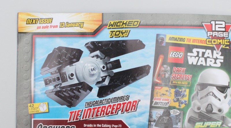 Next month's LEGO Star Wars magazine includes a free TIE Interceptor
