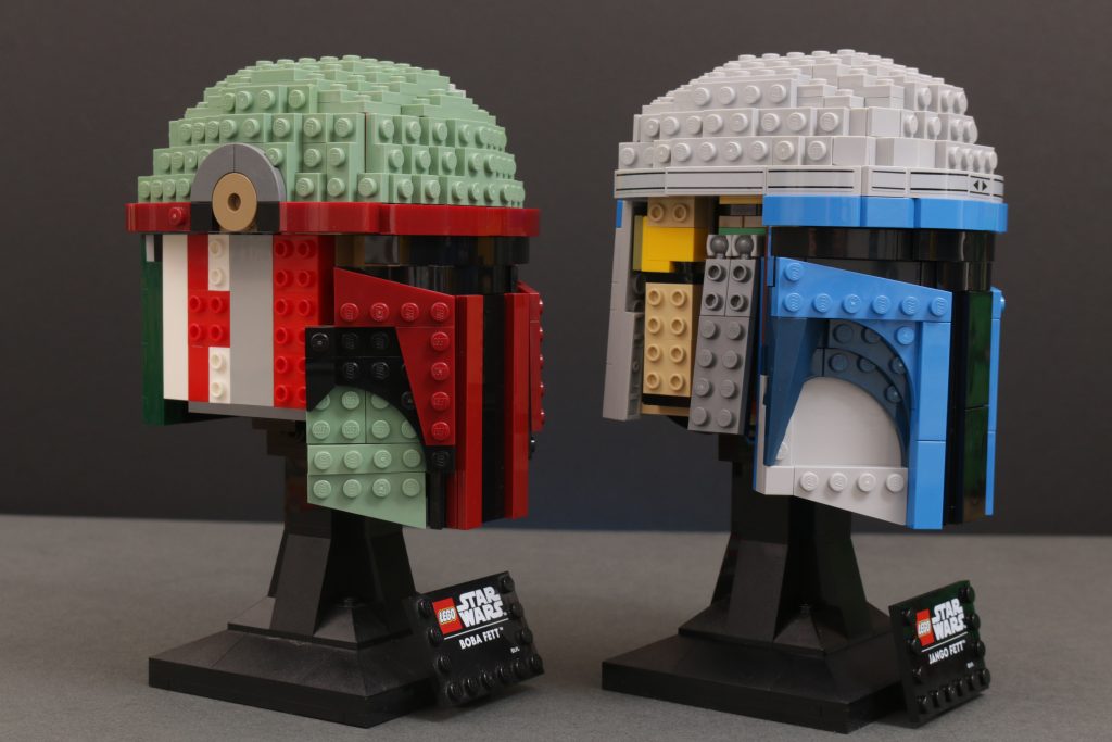 LEGO Star Wars 75408 Jango Fett Helmet 75277 Boba Fett Helmet comparison 23 1024x683