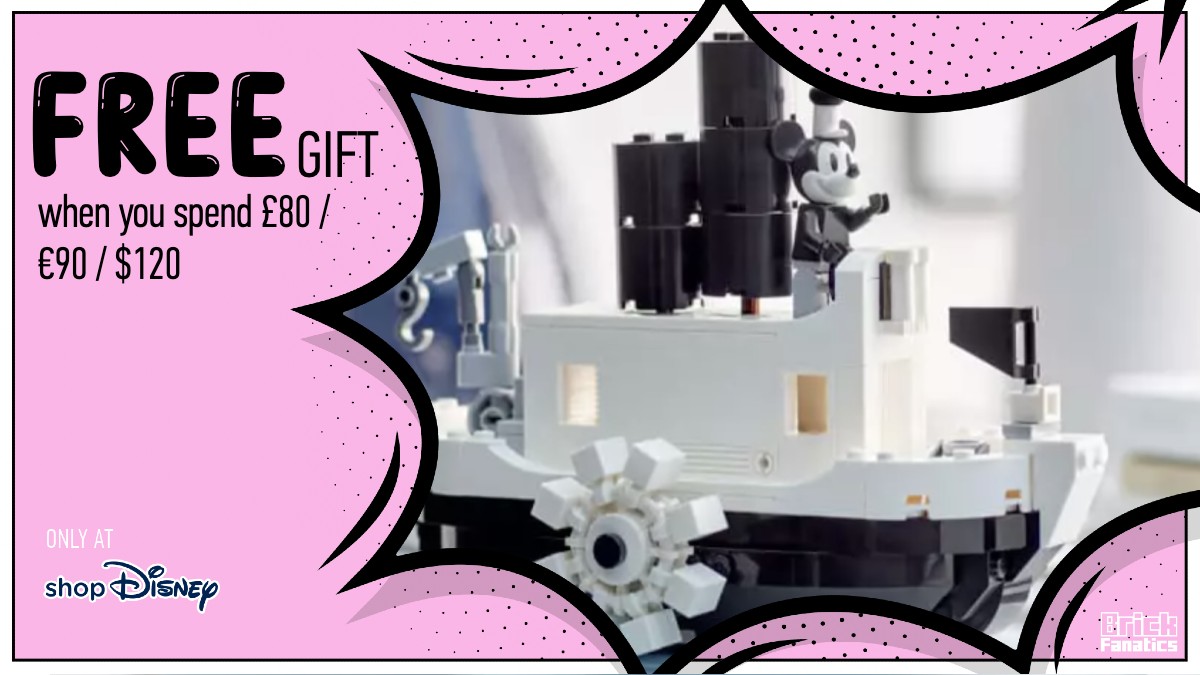Last chance to pick up LEGO Disney 40659 Mini Steamboat Willie at shopDisney