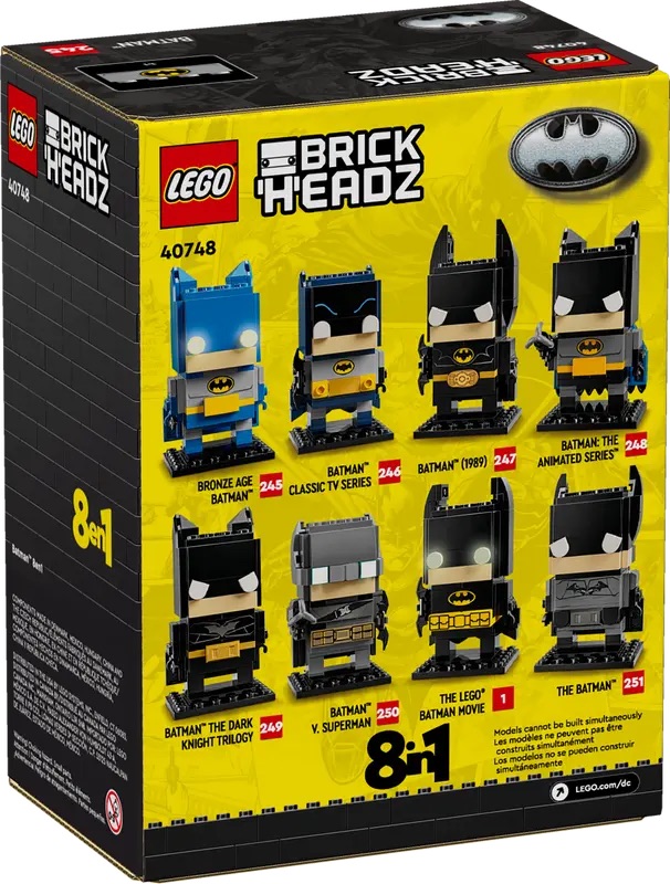 LEGO BrickHeadz 40748 Batman 8in1 Figure Box