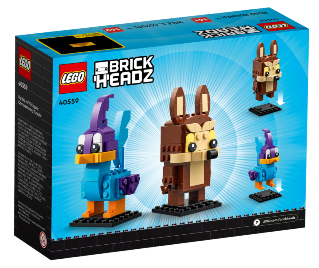 LEGO BrickHeadz 40559 Roadrunner and Wile E. Coyote box back 1024x861