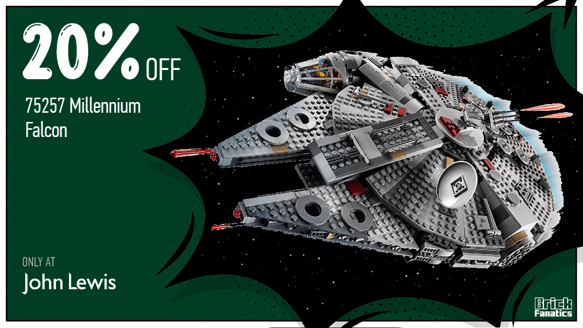 Take 20% off LEGO Star Wars 75257 Millennium Falcon at John Lewis
