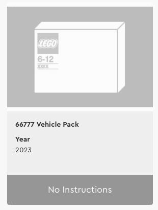 LEGO 66777 Vehicle Pack