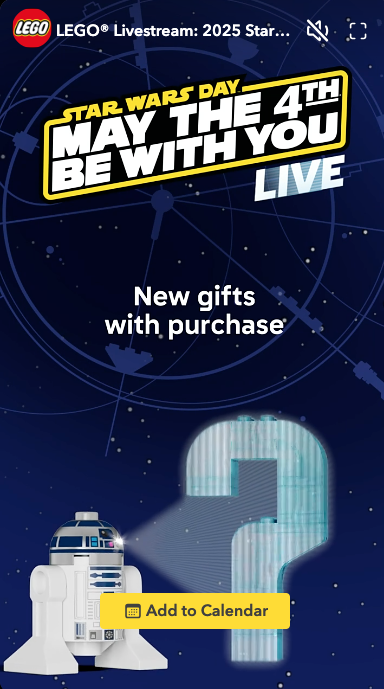 LEGO Star Wars May the 4th livestream event 2