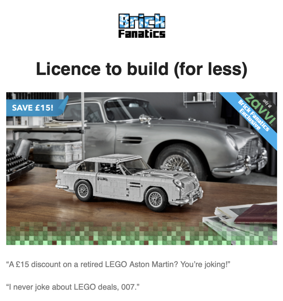 LEGO Black Friday newsletter screenshot 3 964x1024